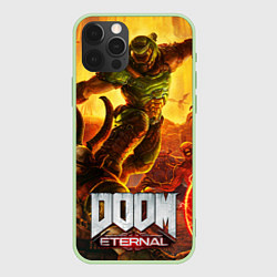 Чехол для iPhone 12 Pro Max Doomguy - demon fight, цвет: 3D-салатовый