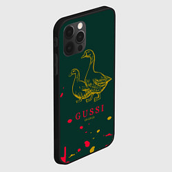 Чехол для iPhone 12 Pro Max Gucci - ga ga ga - краска, цвет: 3D-черный — фото 2