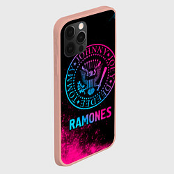 Чехол для iPhone 12 Pro Max Ramones Neon Gradient, цвет: 3D-светло-розовый — фото 2