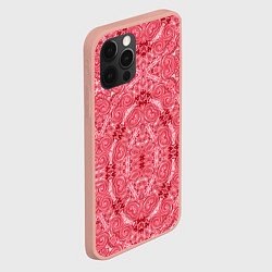 Чехол для iPhone 12 Pro Max Red ornament Arabic, цвет: 3D-светло-розовый — фото 2