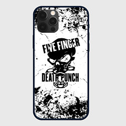 Чехол для iPhone 12 Pro Max Five Finger Death Punch - мелкие трещины, цвет: 3D-черный