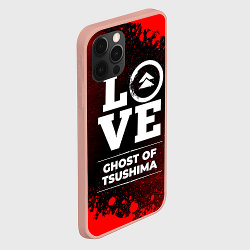 Чехол iPhone 12 Pro Max Ghost of Tsushima Love Классика / 3D-Светло-розовый – фото 2