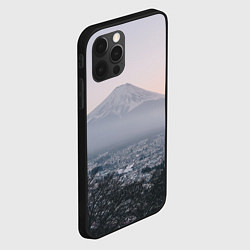 Чехол для iPhone 12 Pro Max Туманные горы и деревья утром, цвет: 3D-черный — фото 2