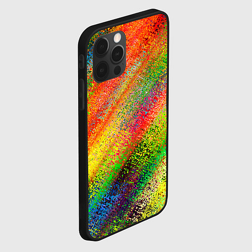 Чехол iPhone 12 Pro Max Rainbow inclusions / 3D-Черный – фото 2