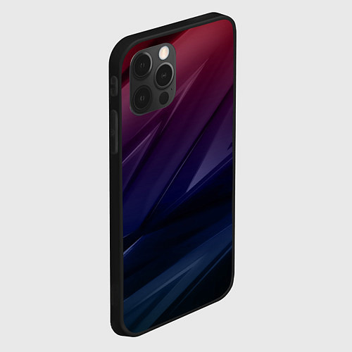 Чехол iPhone 12 Pro Max Geometry violet dark / 3D-Черный – фото 2