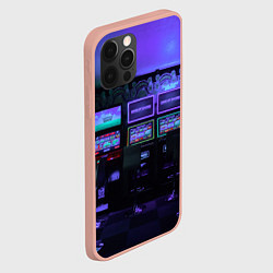 Чехол для iPhone 12 Pro Max Неоновые игровые автоматы - Фиолетoвый, цвет: 3D-светло-розовый — фото 2