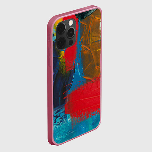 Чехол iPhone 12 Pro Max Твоя палитра / 3D-Малиновый – фото 2