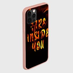 Чехол для iPhone 12 Pro Max Огонь внутри тебя, цвет: 3D-светло-розовый — фото 2
