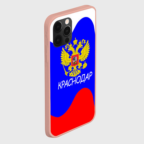 Чехол iPhone 12 Pro Max Краснодар - ГЕРБ / 3D-Светло-розовый – фото 2