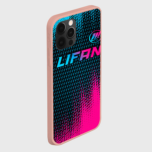 Чехол iPhone 12 Pro Max Lifan Auto Neon Gradient / 3D-Светло-розовый – фото 2