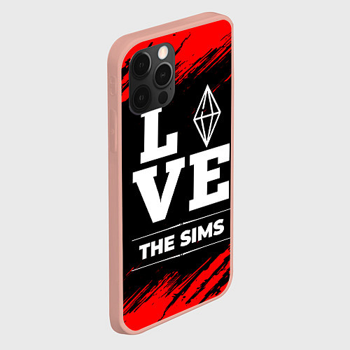 Чехол iPhone 12 Pro Max The Sims Love Классика / 3D-Светло-розовый – фото 2