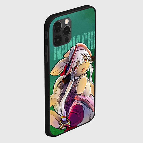 Чехол iPhone 12 Pro Max Made in Abyss аниме Наначи / 3D-Черный – фото 2