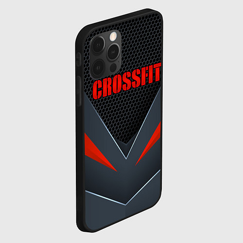 Чехол iPhone 12 Pro Max CrossFit - Техно броня / 3D-Черный – фото 2