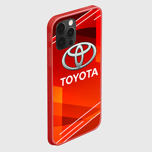 Чехол iPhone 12 Pro Max Toyota Abstraction Sport / 3D-Красный – фото 2