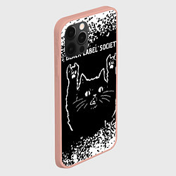 Чехол для iPhone 12 Pro Max Группа Black Label Society и рок кот, цвет: 3D-светло-розовый — фото 2