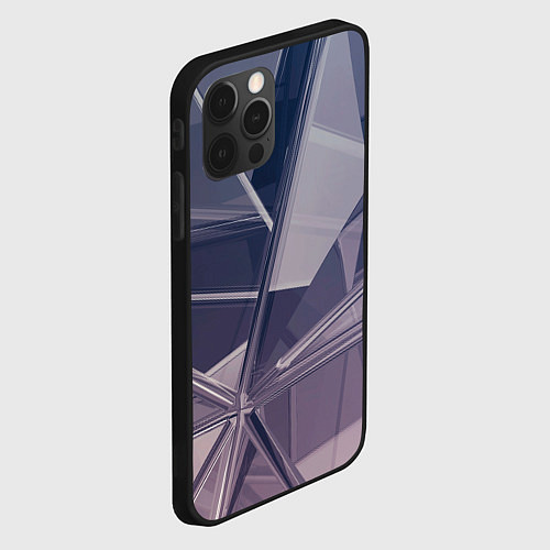 Чехол iPhone 12 Pro Max Стеклянная мозаика / 3D-Черный – фото 2