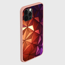 Чехол для iPhone 12 Pro Max Абстрактная металлическая поверхность планеты, цвет: 3D-светло-розовый — фото 2