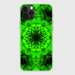 Чехол для iPhone 12 Pro Max Abstract Flower, цвет: 3D-салатовый