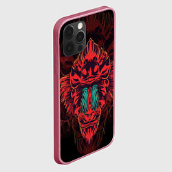 Чехол для iPhone 12 Pro Max Красная обезьяна, цвет: 3D-малиновый — фото 2