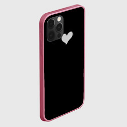 Чехол для iPhone 12 Pro Max Сердце - заплатка, цвет: 3D-малиновый — фото 2