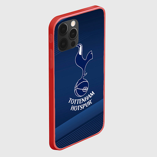 Чехол iPhone 12 Pro Max Tottenham hotspur Синяя абстракция / 3D-Красный – фото 2