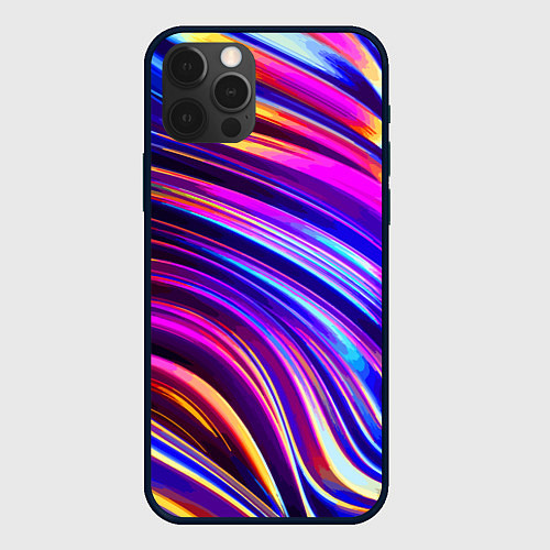 Чехол iPhone 12 Pro Max Яркая цветная композиция / 3D-Черный – фото 1