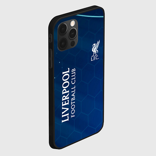 Чехол iPhone 12 Pro Max Liverpool Соты Абстракция / 3D-Черный – фото 2