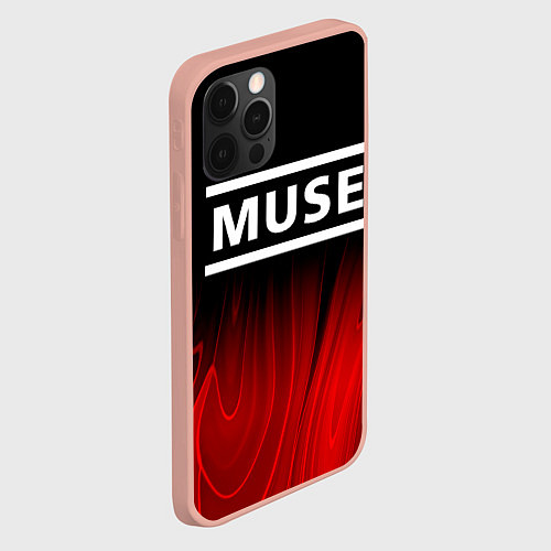 Чехол iPhone 12 Pro Max Muse red plasma / 3D-Светло-розовый – фото 2