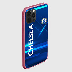 Чехол для iPhone 12 Pro Max Chelsea Синяя абстракция, цвет: 3D-малиновый — фото 2