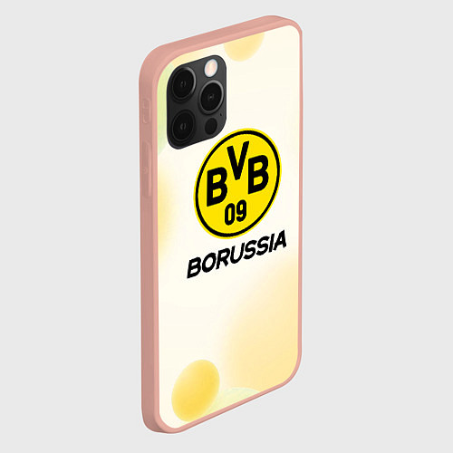 Чехол iPhone 12 Pro Max Borussia Абстракция кружочки / 3D-Светло-розовый – фото 2