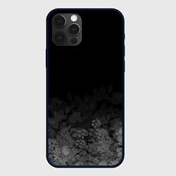 Чехол для iPhone 12 Pro Max Листва на темном фоне, цвет: 3D-черный