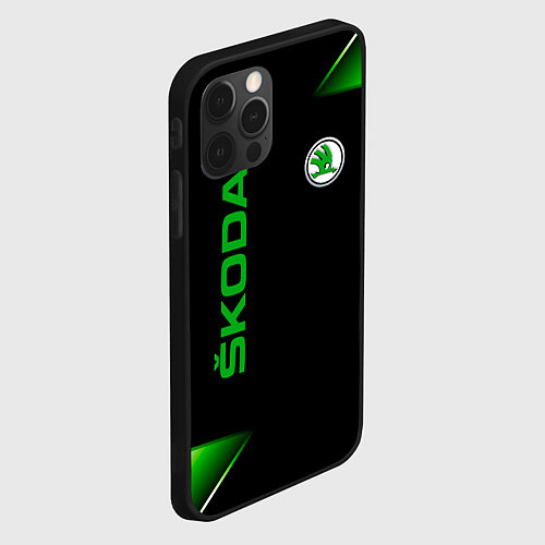 Чехол iPhone 12 Pro Max Skoda Sport Абстракция / 3D-Черный – фото 2