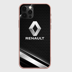 Чехол для iPhone 12 Pro Max Renault абстракция, цвет: 3D-светло-розовый