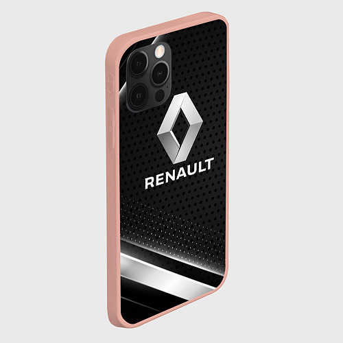 Чехол iPhone 12 Pro Max Renault абстракция / 3D-Светло-розовый – фото 2