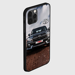 Чехол для iPhone 12 Pro Max Toyota Land Cruiser in the mountains, цвет: 3D-черный — фото 2