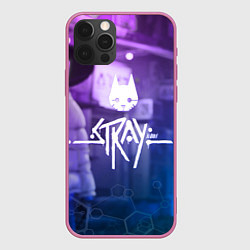 Чехол iPhone 12 Pro Max Stray - мордочка - neon