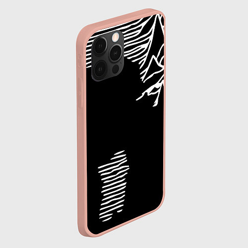 Чехол iPhone 12 Pro Max Joy Division - неровность горы / 3D-Светло-розовый – фото 2