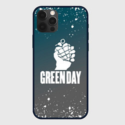 Чехол для iPhone 12 Pro Max Green day - брызги, цвет: 3D-черный