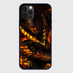 Чехол для iPhone 12 Pro Max Берсерк Гатс В Огне, цвет: 3D-черный