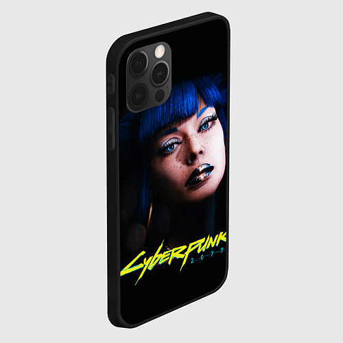 Чехол iPhone 12 Pro Max Cyberpunk 2077 - Чери Наулин / 3D-Черный – фото 2