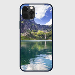 Чехол для iPhone 12 Pro Max Прозрачное горное озеро, цвет: 3D-черный