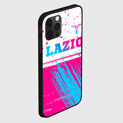 Чехол iPhone 12 Pro Max Lazio neon gradient style: символ сверху / 3D-Черный – фото 2