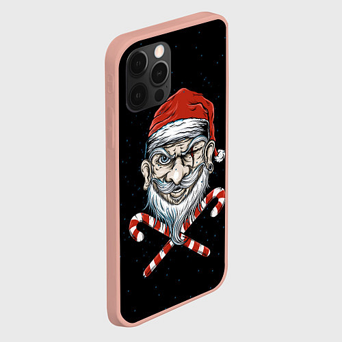 Чехол iPhone 12 Pro Max Santa Pirate / 3D-Светло-розовый – фото 2