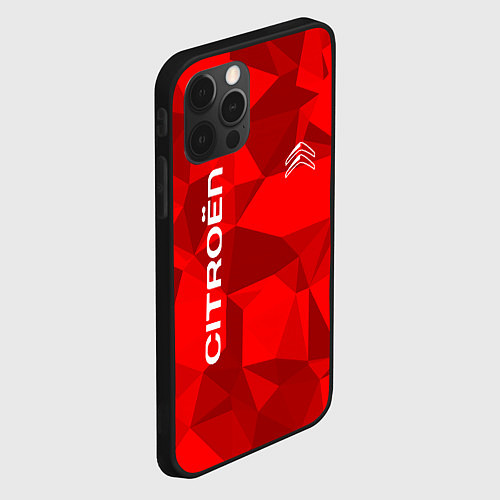 Чехол iPhone 12 Pro Max Citroёn - logo / 3D-Черный – фото 2