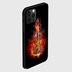 Чехол для iPhone 12 Pro Max Скрипка в огне, цвет: 3D-черный — фото 2