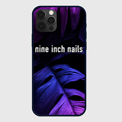 Чехол для iPhone 12 Pro Max Nine Inch Nails neon monstera, цвет: 3D-черный