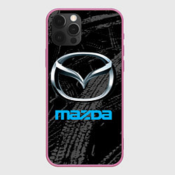 Чехол iPhone 12 Pro Max Mazda - следы шин