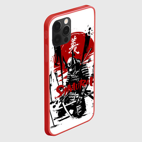 Чехол iPhone 12 Pro Max Самурай Ранен Стрелами / 3D-Красный – фото 2