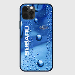 Чехол для iPhone 12 Pro Max Subaru - капли, цвет: 3D-черный