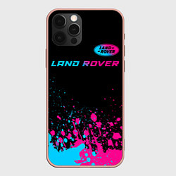 Чехол для iPhone 12 Pro Max Land Rover - neon gradient: символ сверху, цвет: 3D-светло-розовый